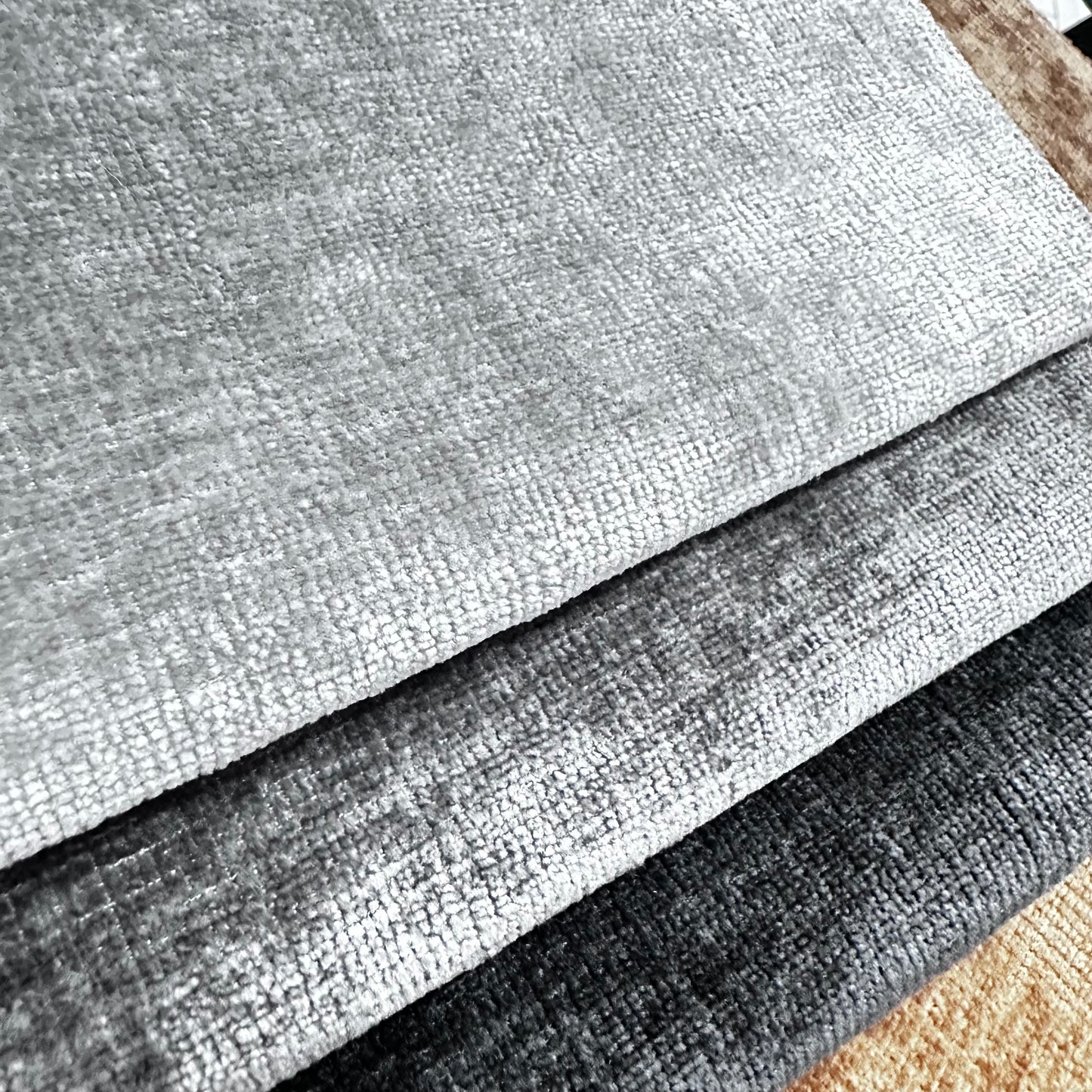 Material plușat cu reflexii, Reflect WR 20, nuanță perlată, gri metalic