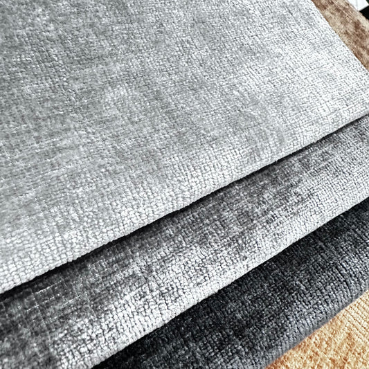 Material plușat cu reflexii, Reflect WR 20, nuanță perlată, gri metalic