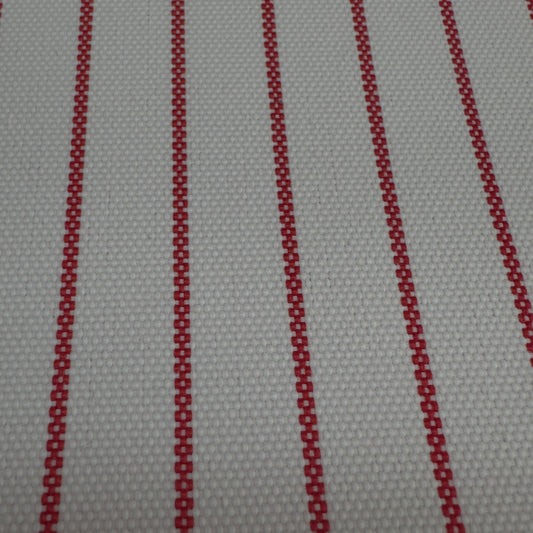 Material pentru exterior, alb cu dungi roșii