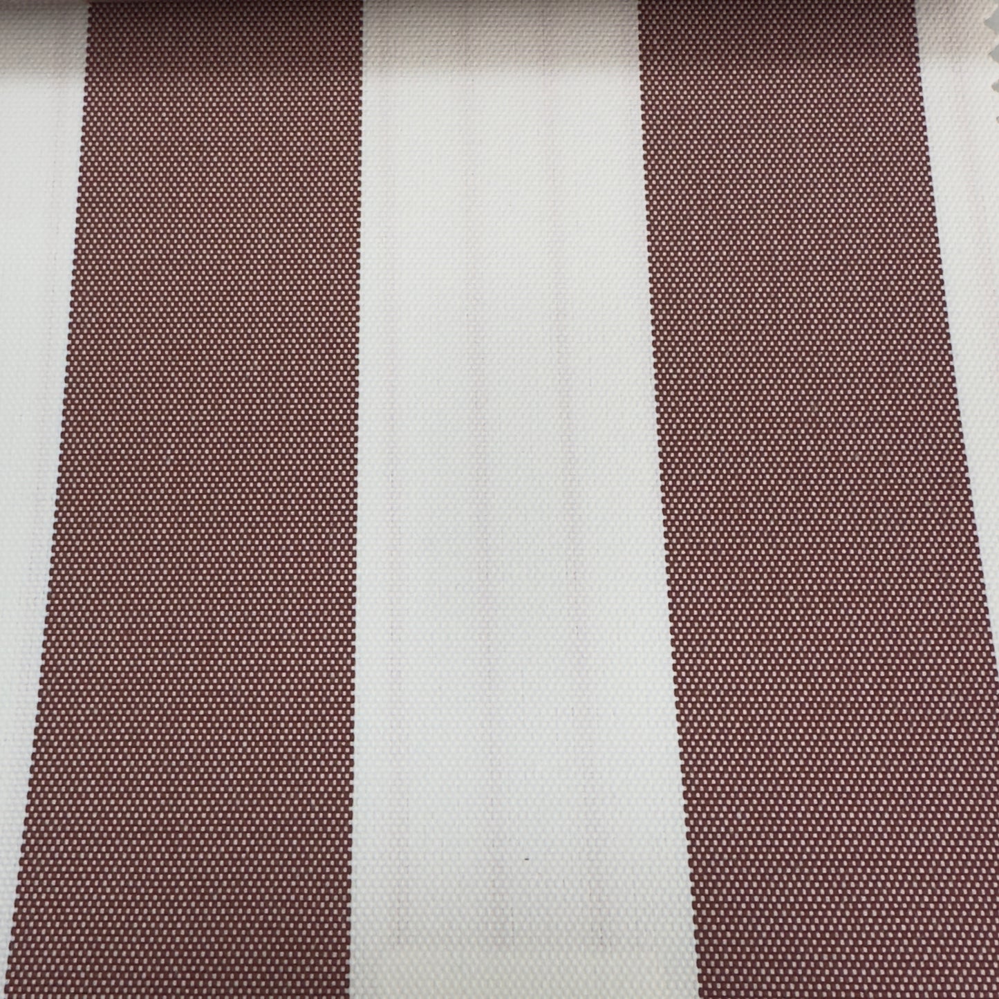 Material pentru exterior, alb cu dungi late maro